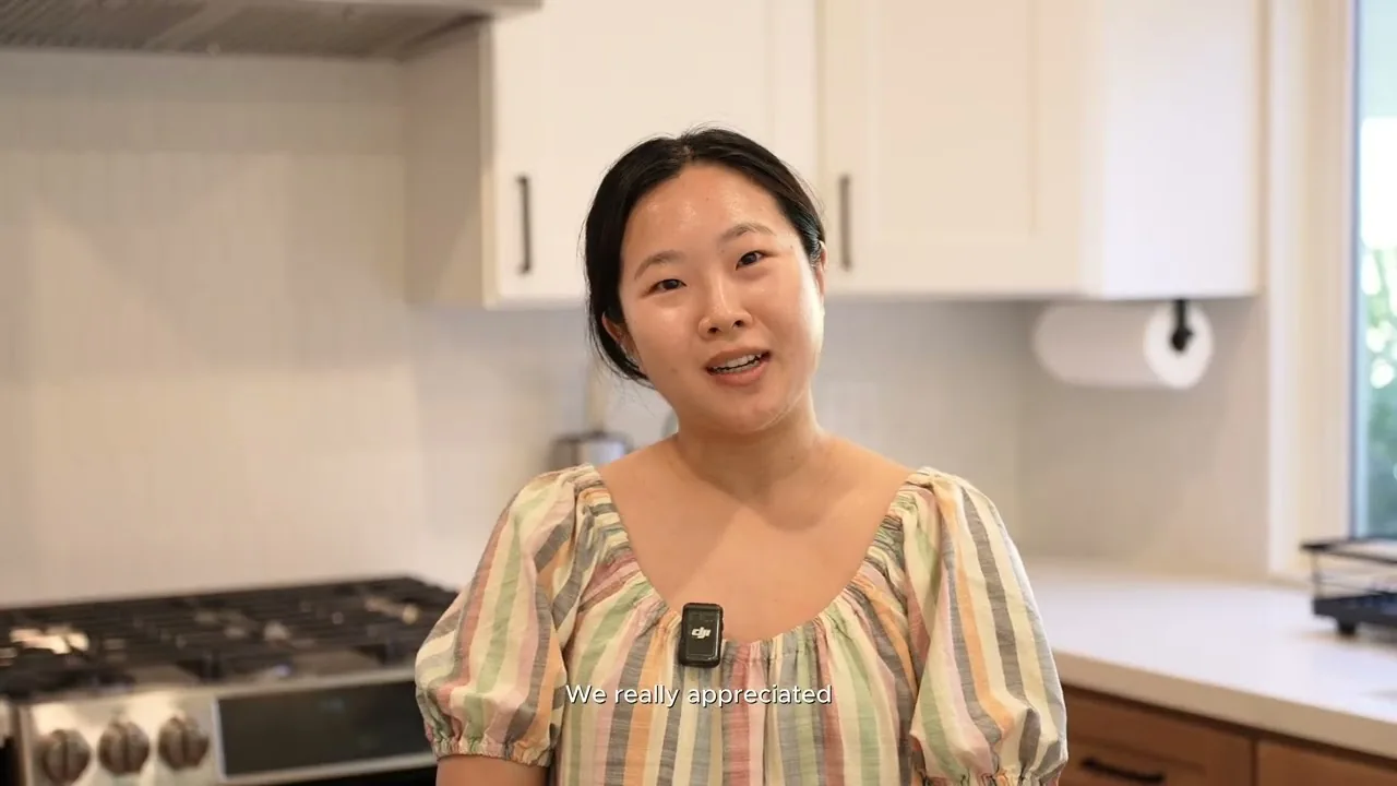 Our client sharing her experience in her remodeled kitchen